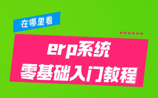erp系統(tǒng)零基礎入門教程在哪里看